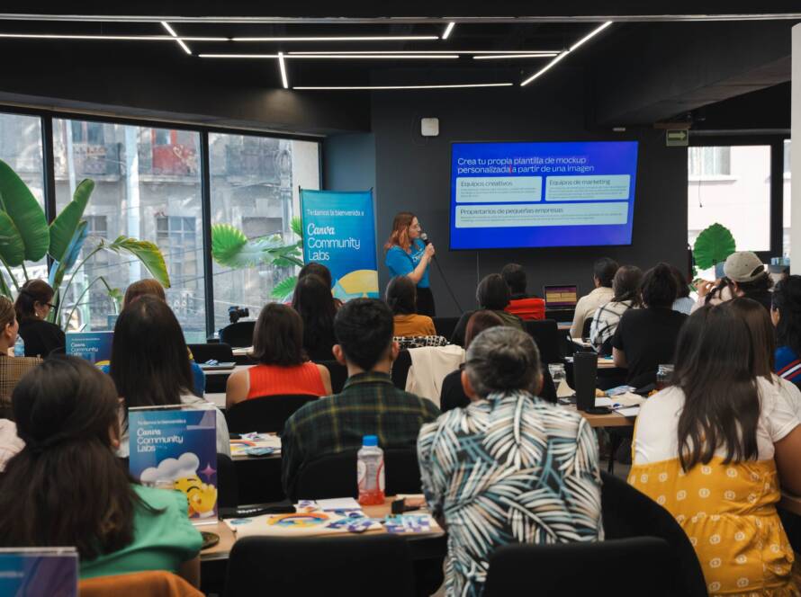 business workshop with engaged audience